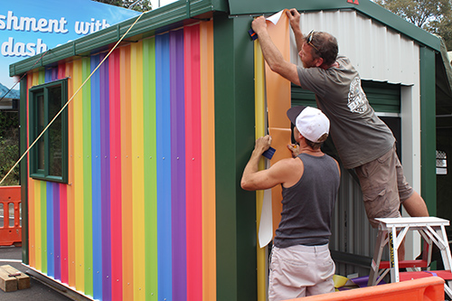 The Rainbow Shed gets wrapped by Brave Design